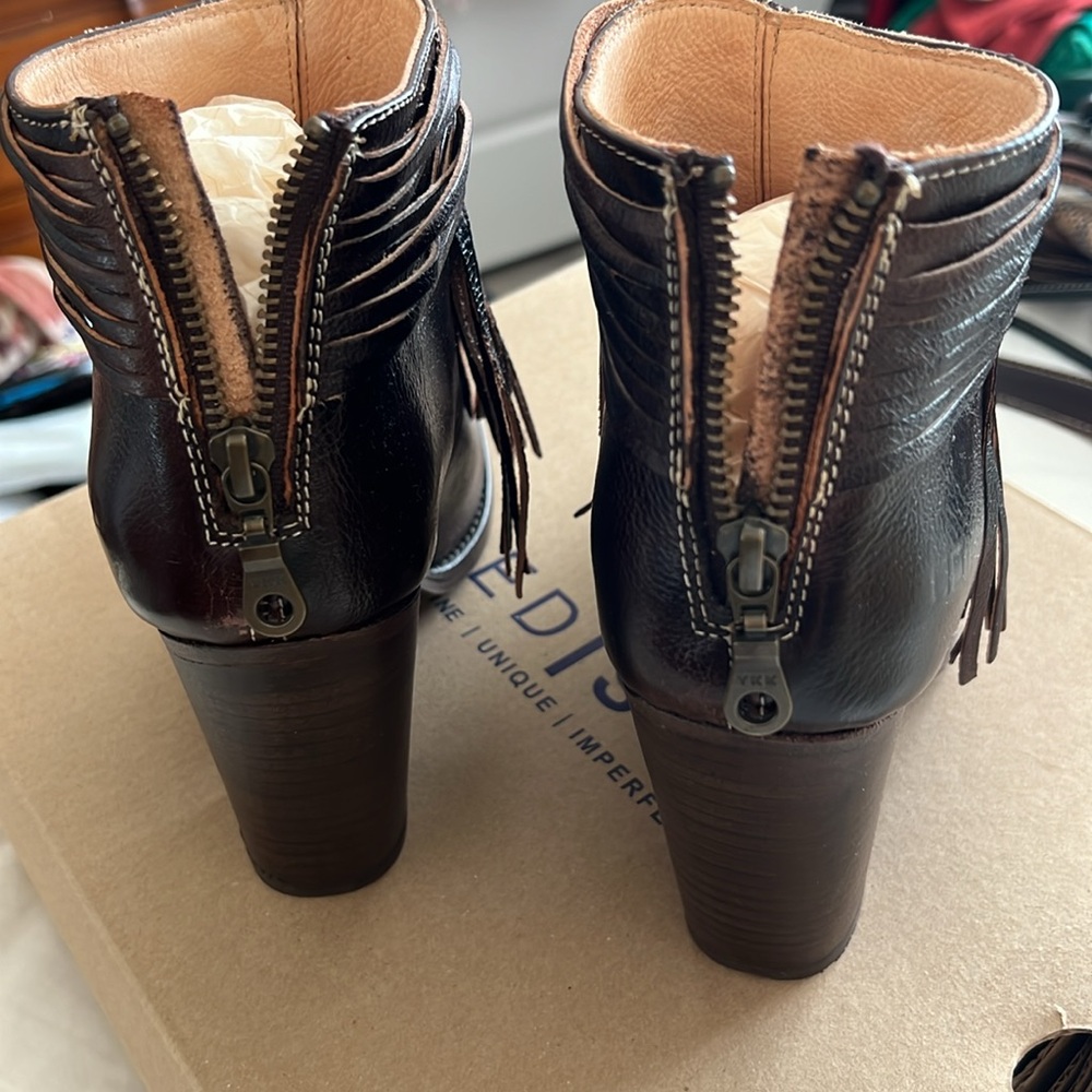 Bed Stu brown rustic fringe booties. - Picture 4 of 6